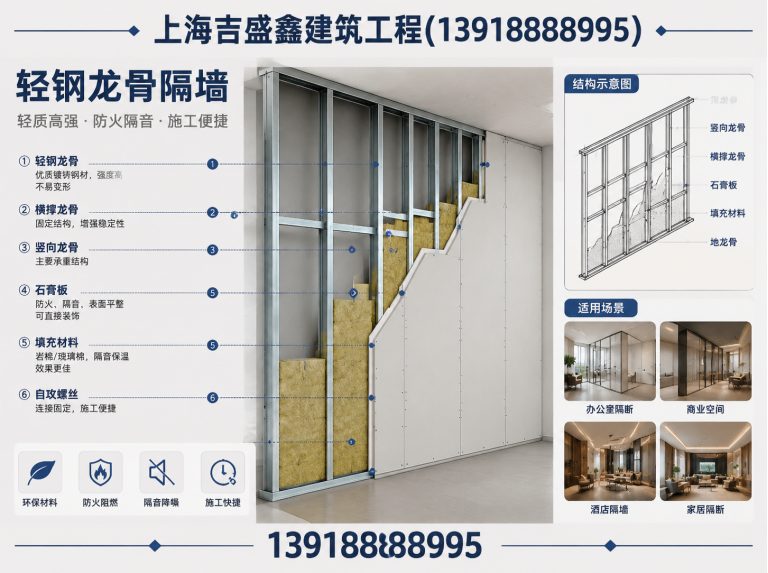 崇明区上海隔墙施工展示图